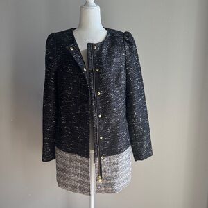 Banana Republic Black and Gray Women's Blazer
